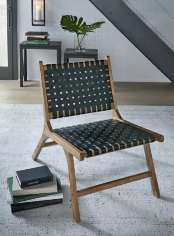 Light Brown Black Accent Chair N673