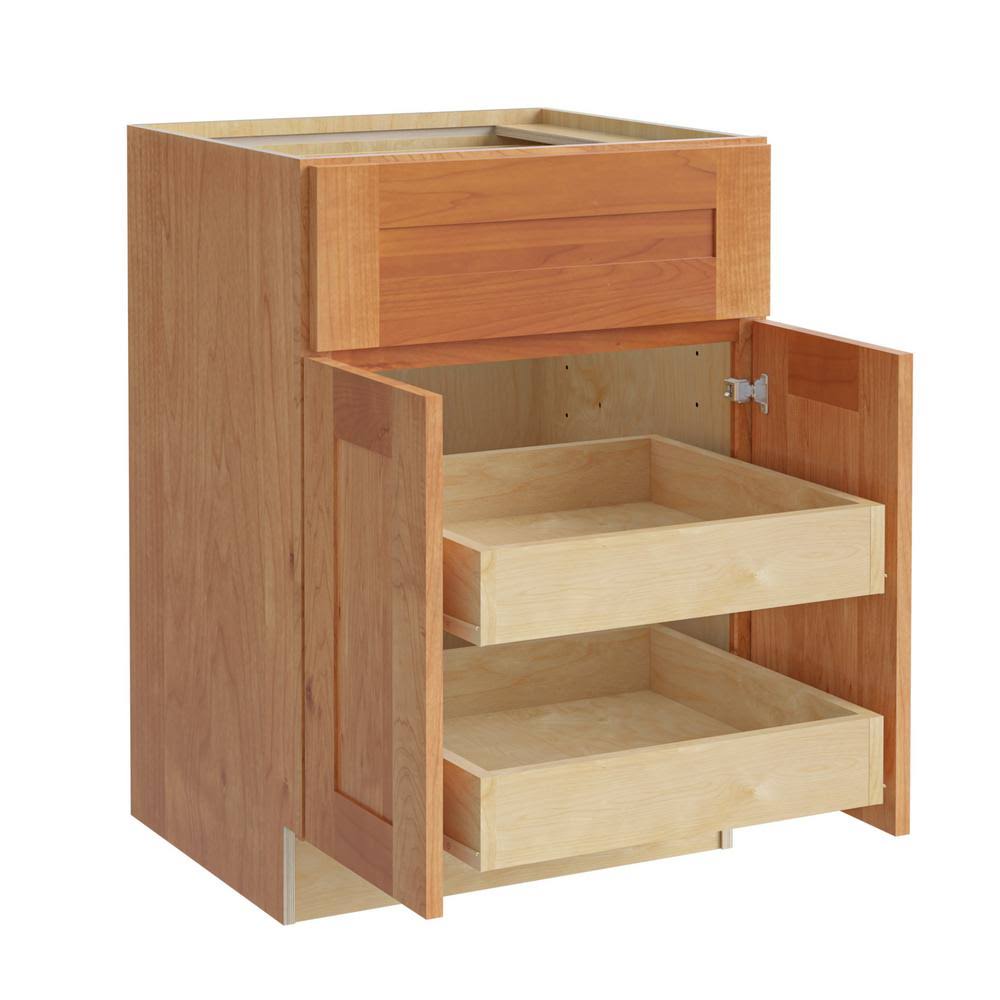Shaker Base Kitchen Cabinet with 2 Rollouts I6416