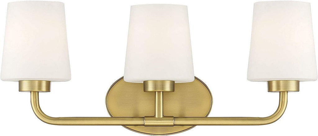 Polished Nickel 3-Light Bathroom Vanity Light S2570