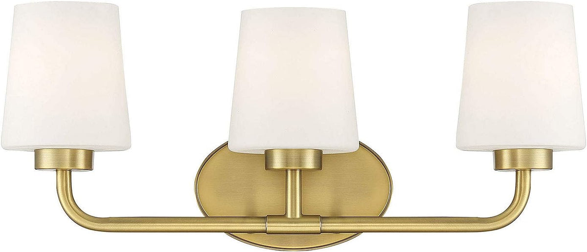 Polished Nickel 3-Light Bathroom Vanity Light S2570