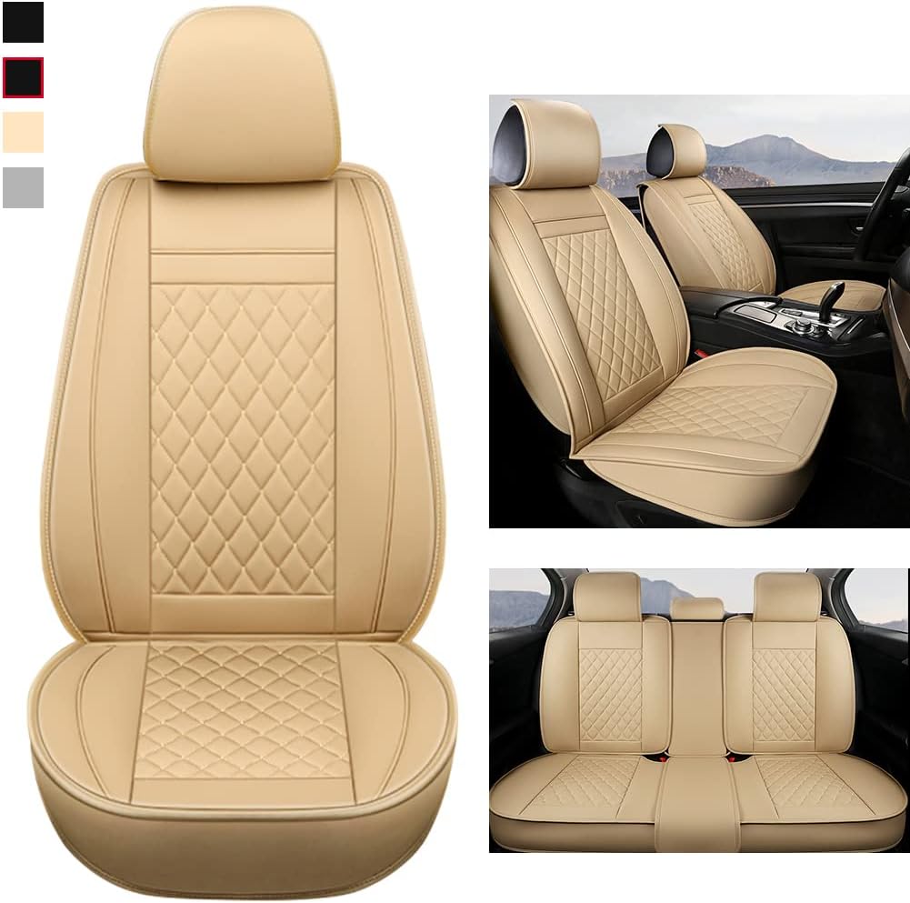 Black Red Car Seat Covers Full Set Q3272