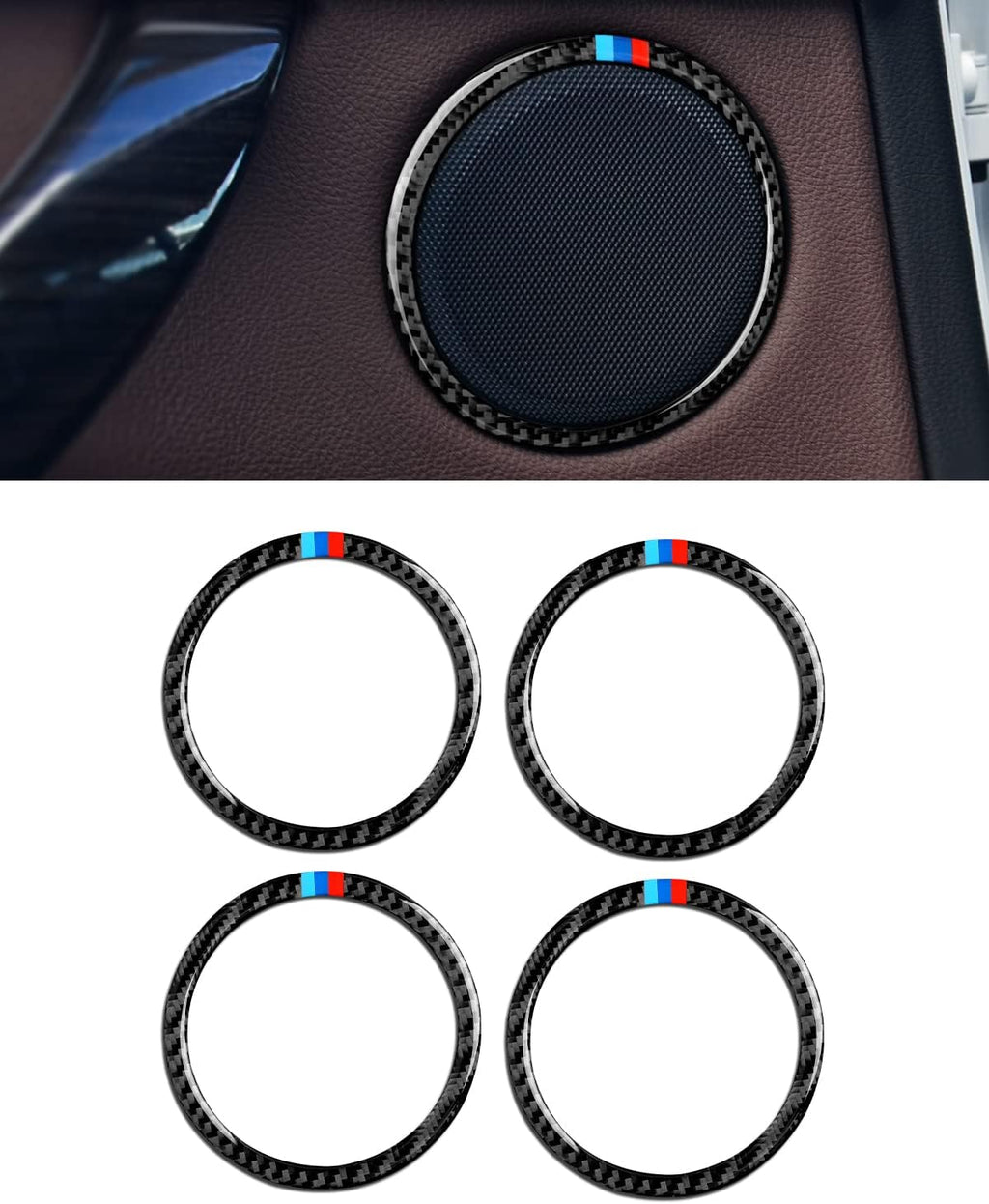 Carbon Fiber Gear Shift Panel Sticker Decal Pack of 2 P9473