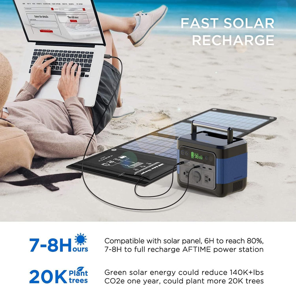 Portable Power Station 300W 296Wh Lithium Battery P161
