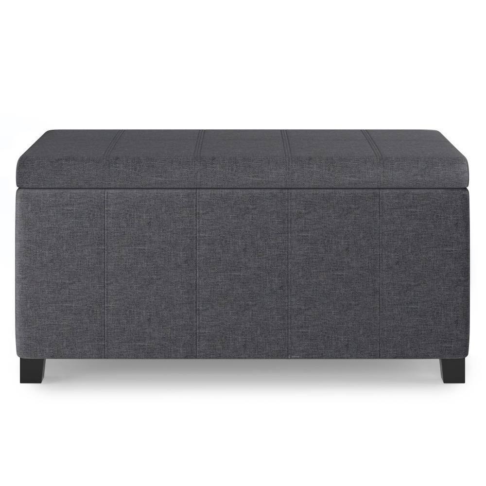 36 inch Slate Grey Storage Ottoman T455