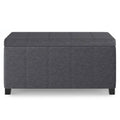 36 inch Slate Grey Storage Ottoman T455