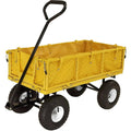 Yellow Utility Cart with Folding Sides and Liner Set Y8032