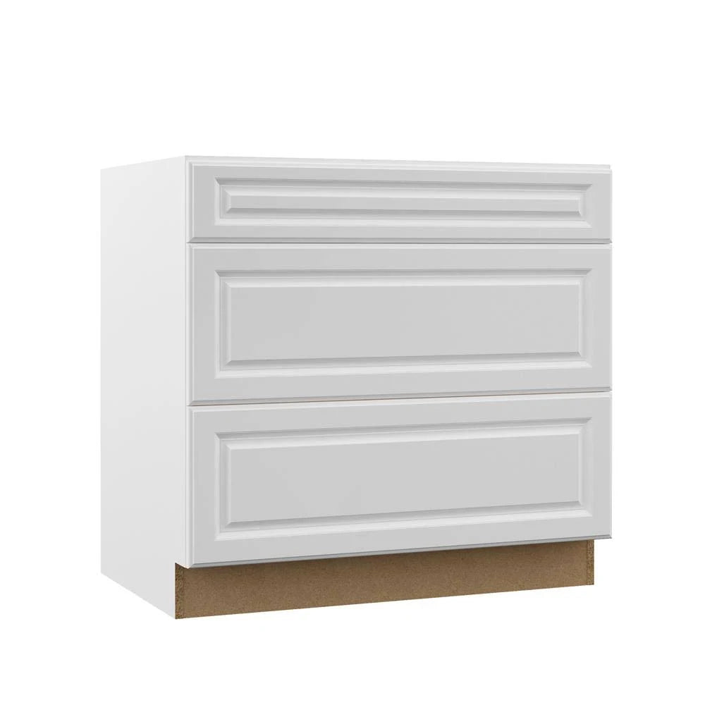 White Pots and Pans Drawer Base Kitchen Cabinet W85237