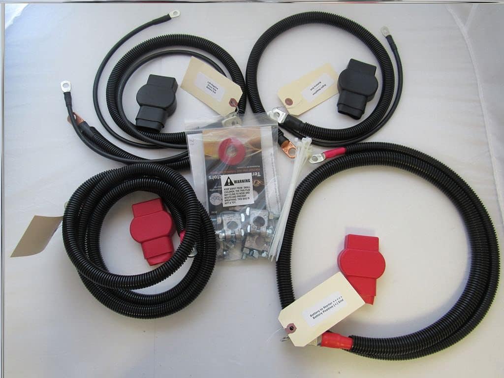 Custom Battery Cables Kit for Dodge Ram 2500/3500 2007-2009 6.7L Cummins A93909