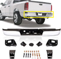 Rear Step Bumper Chrome Bar with Black Step Pad Z695