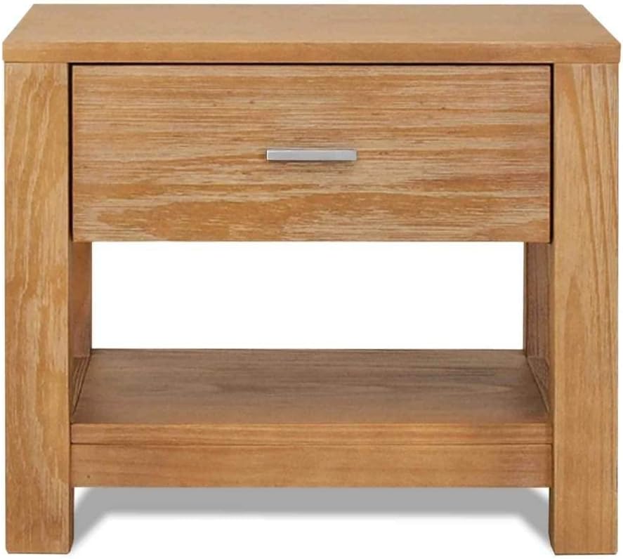 Solid Wood 1-Drawer Nightstand F841535