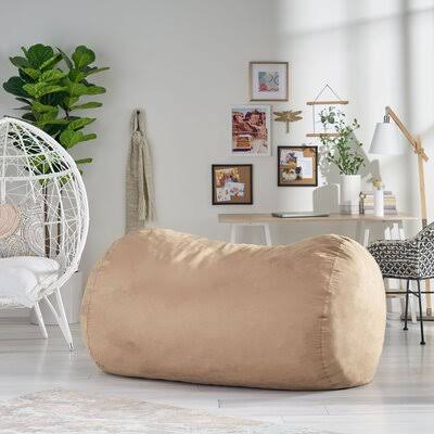 Beige Polyester Large Classic Bean Bag X241