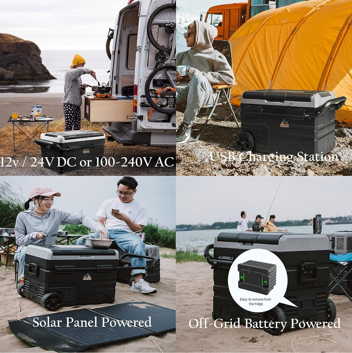 Battery Operated Portable Camping Fridge with Wheels F404810