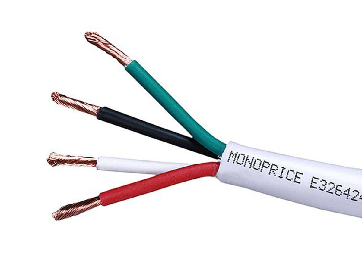 12AWG 4-Conductor Speaker Wire Cable 250ft U945971