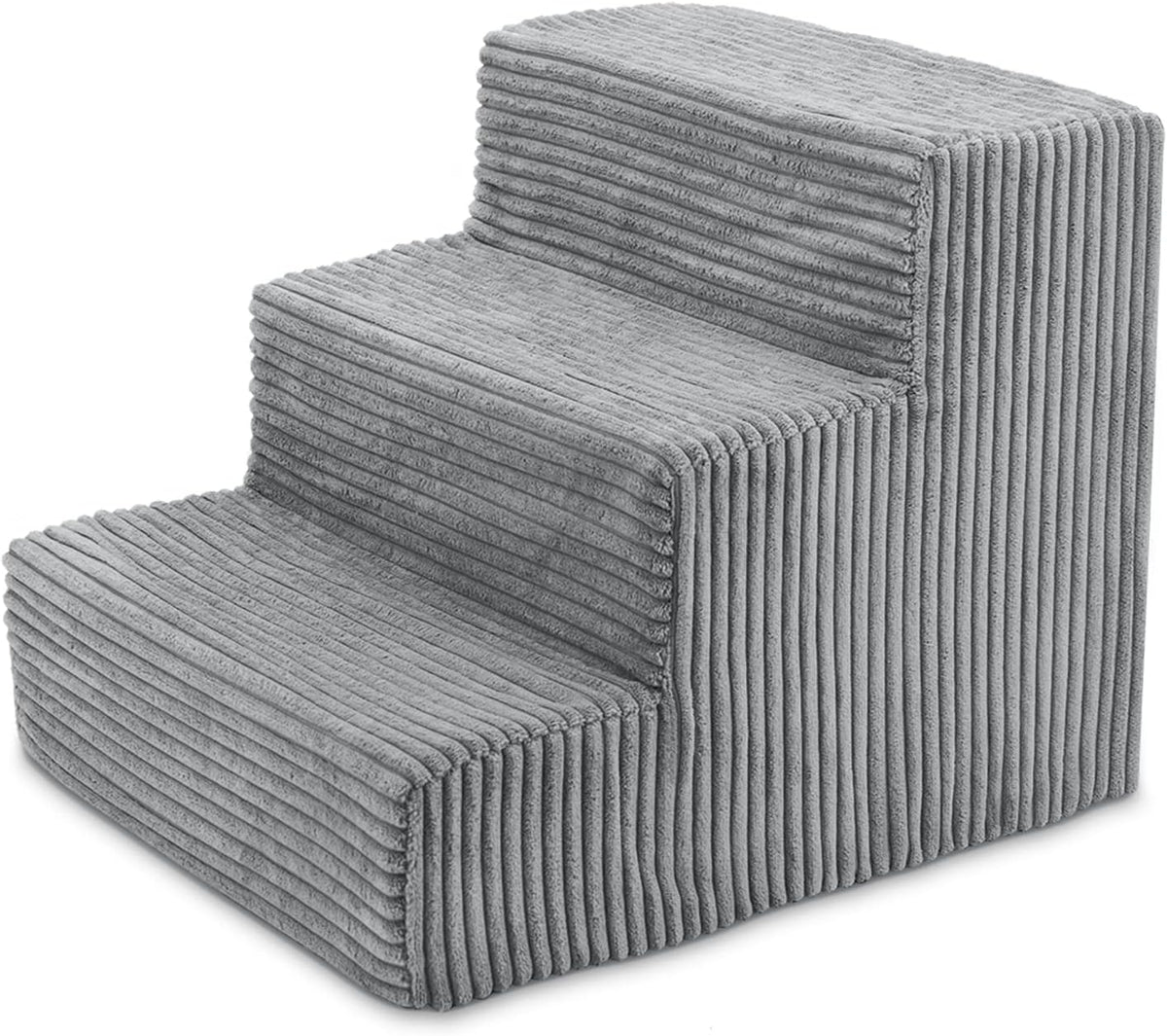 Dark Gray Linen 3-Step Pet Steps and Stairs D377791