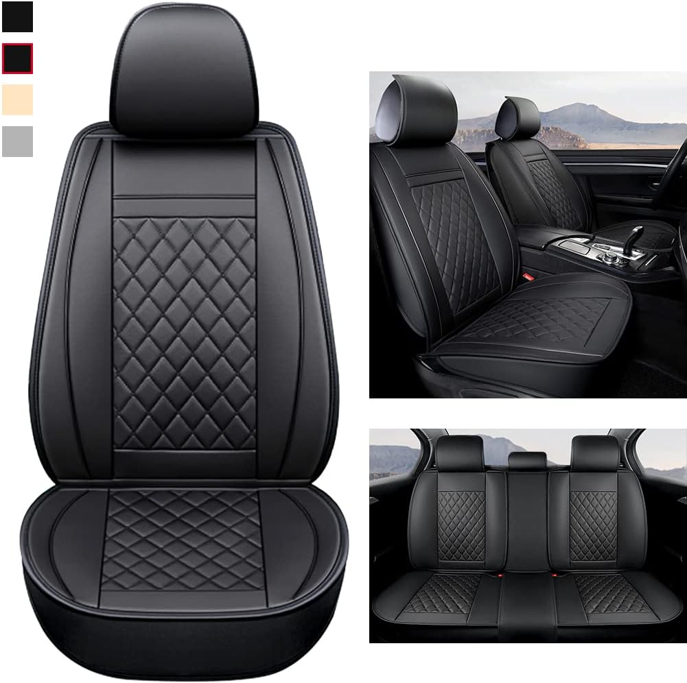 Black Red Car Seat Covers Full Set Q3272
