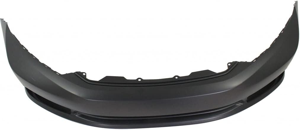 Front Primed Bumper Cover with Fog Light Holes D12903