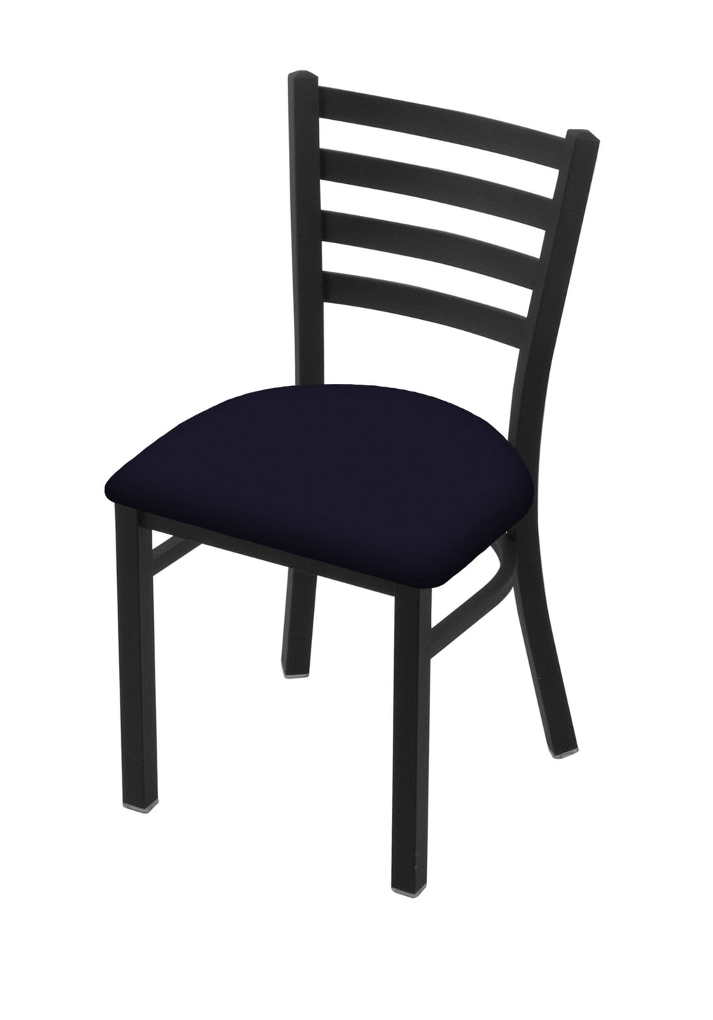 Black Wrinkle Finish Chair with Saddle Seat D791