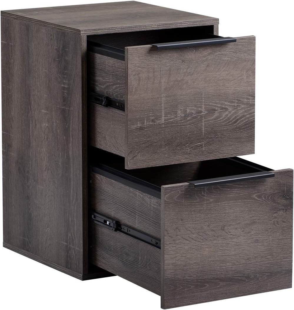 2 Drawer Walnut File Cabinet E4848