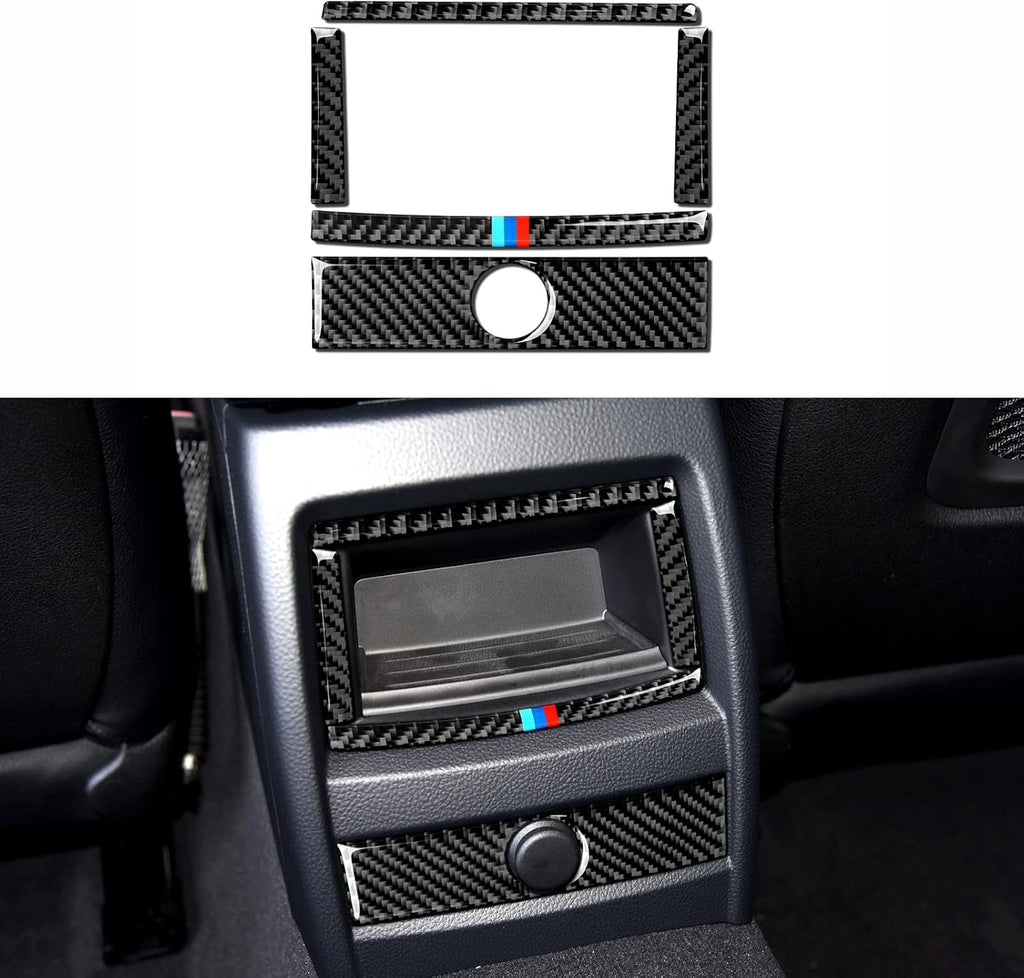 Carbon Fiber Gear Shift Panel Sticker Decal Pack of 2 P9473