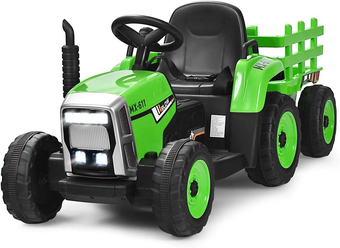 12V Battery Powered Ride on Tractor with Trailer P335