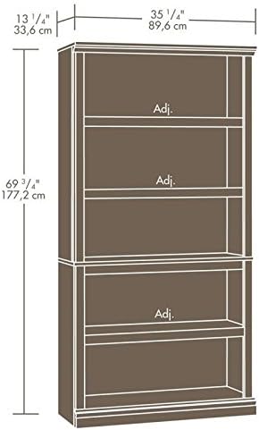 Wooden 5 Shelf Bookcase E5294