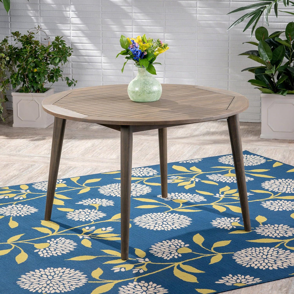 Acacia Wood Round Dining Table U612728