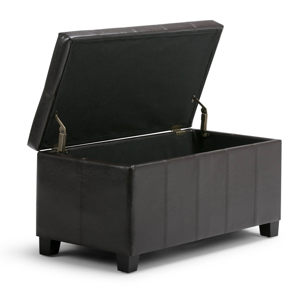36 inch Slate Grey Storage Ottoman T455