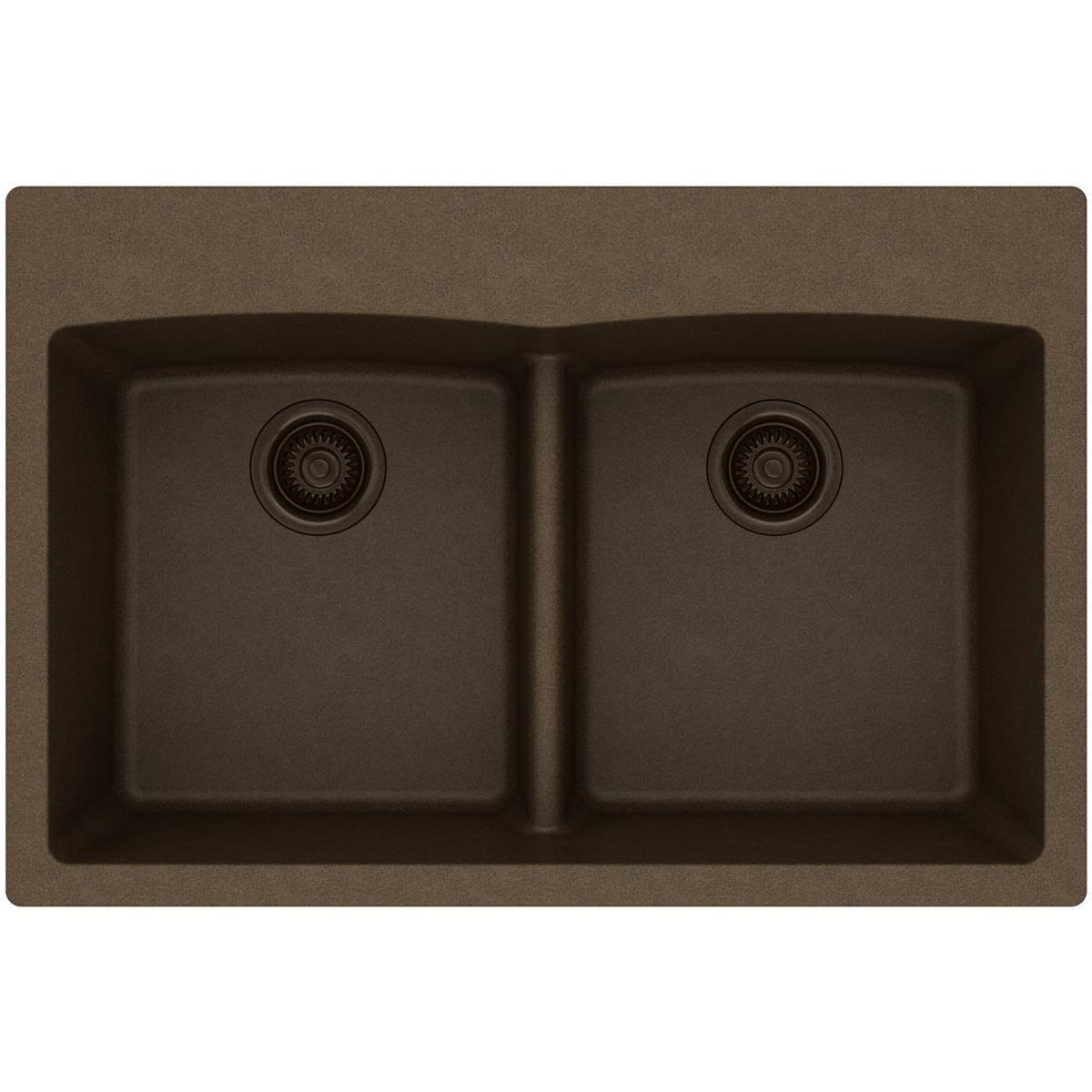 White Double Equal Bowl Kitchen Sink Z93236