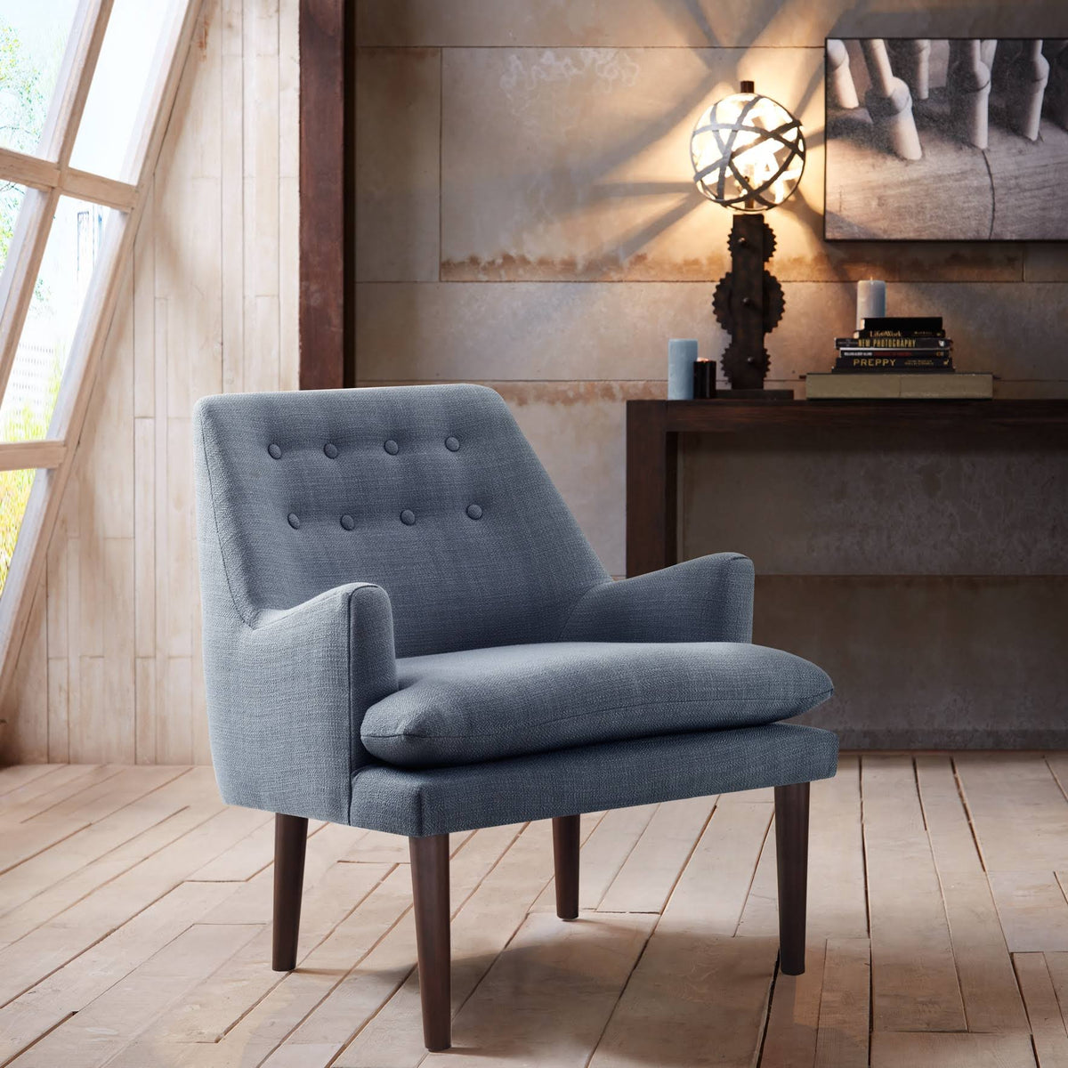 Blue Mid-Century Accent Chair M928