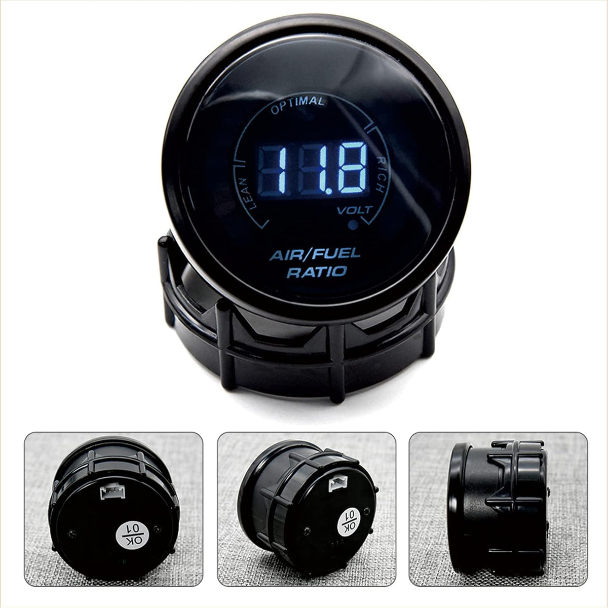 2-1/16 52mm Air/Fuel Ratio Gauge with Narrowband O2 Oxygen Sensor Pack of 2 J3973