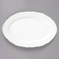 White 9 in. Porcelain Oval Platter O865