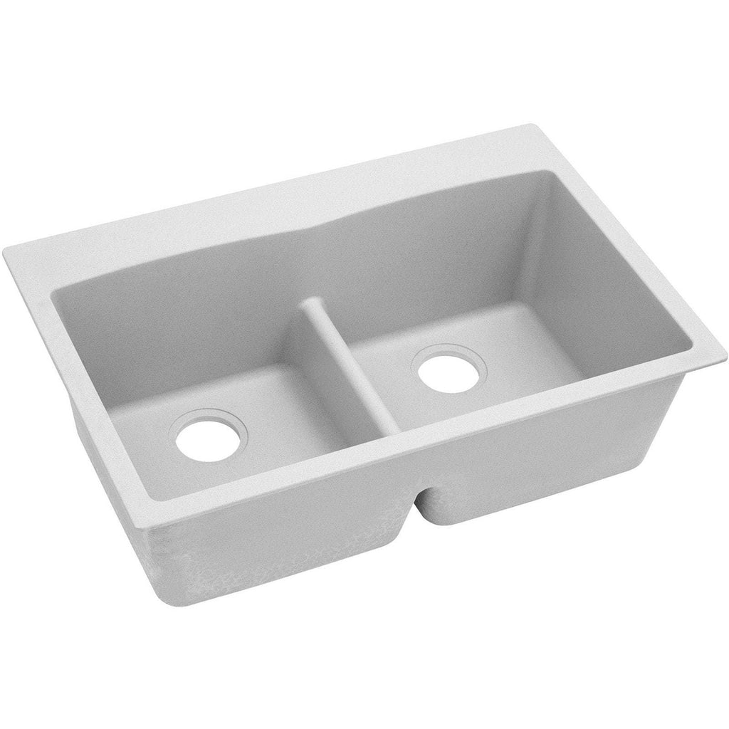 White Double Equal Bowl Kitchen Sink Z93236