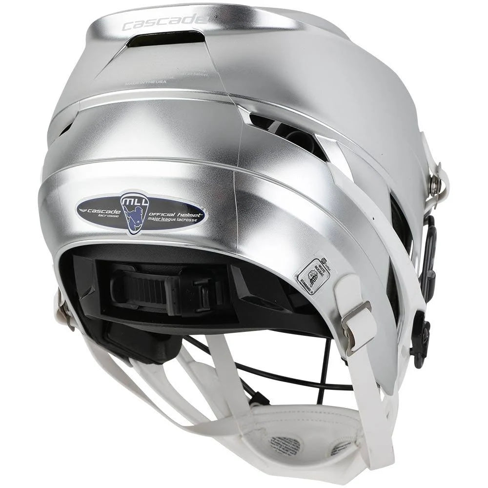 Lacrosse Helmet Black Cage in Silver J18652