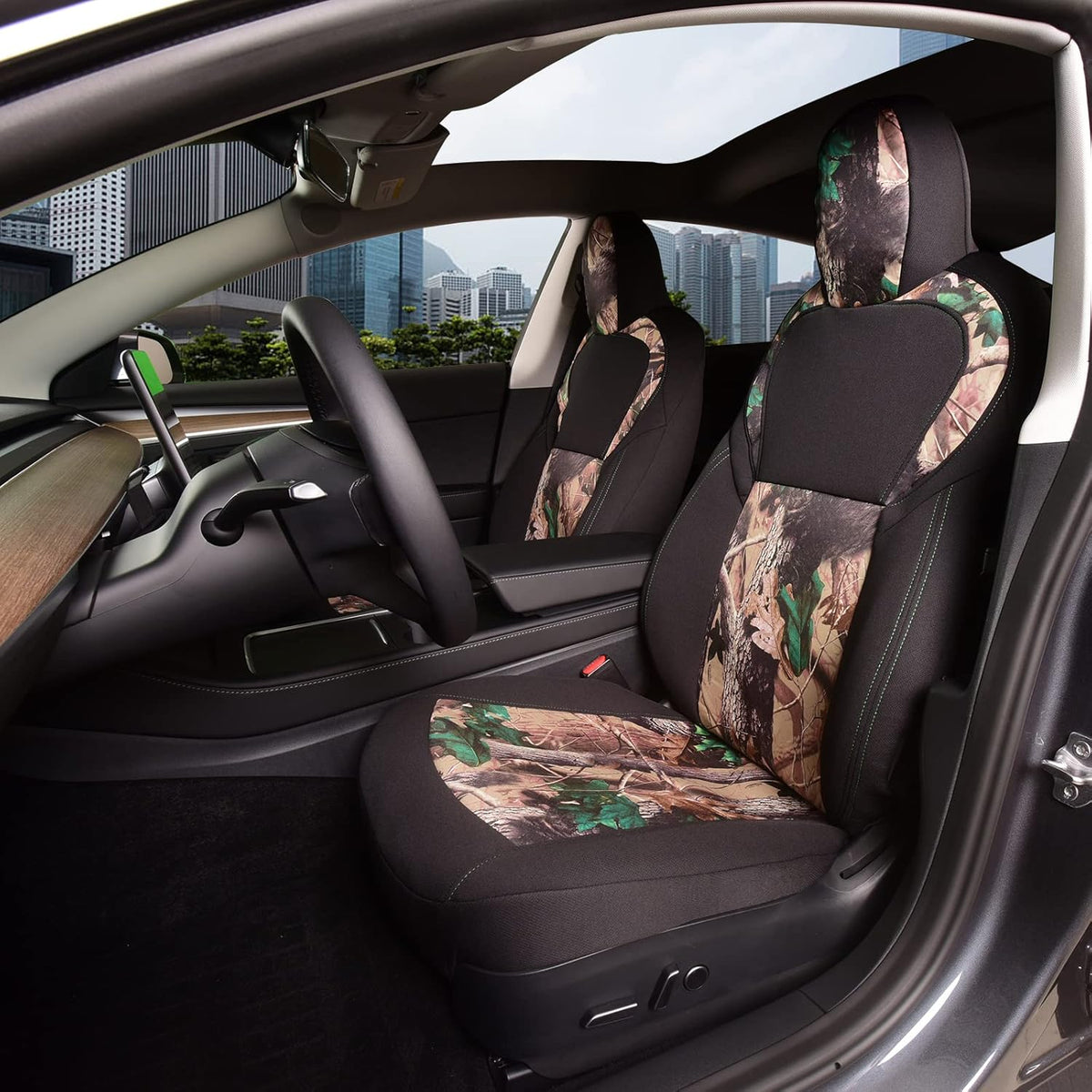 Car Seat Covers 2PCS Red and Black D753