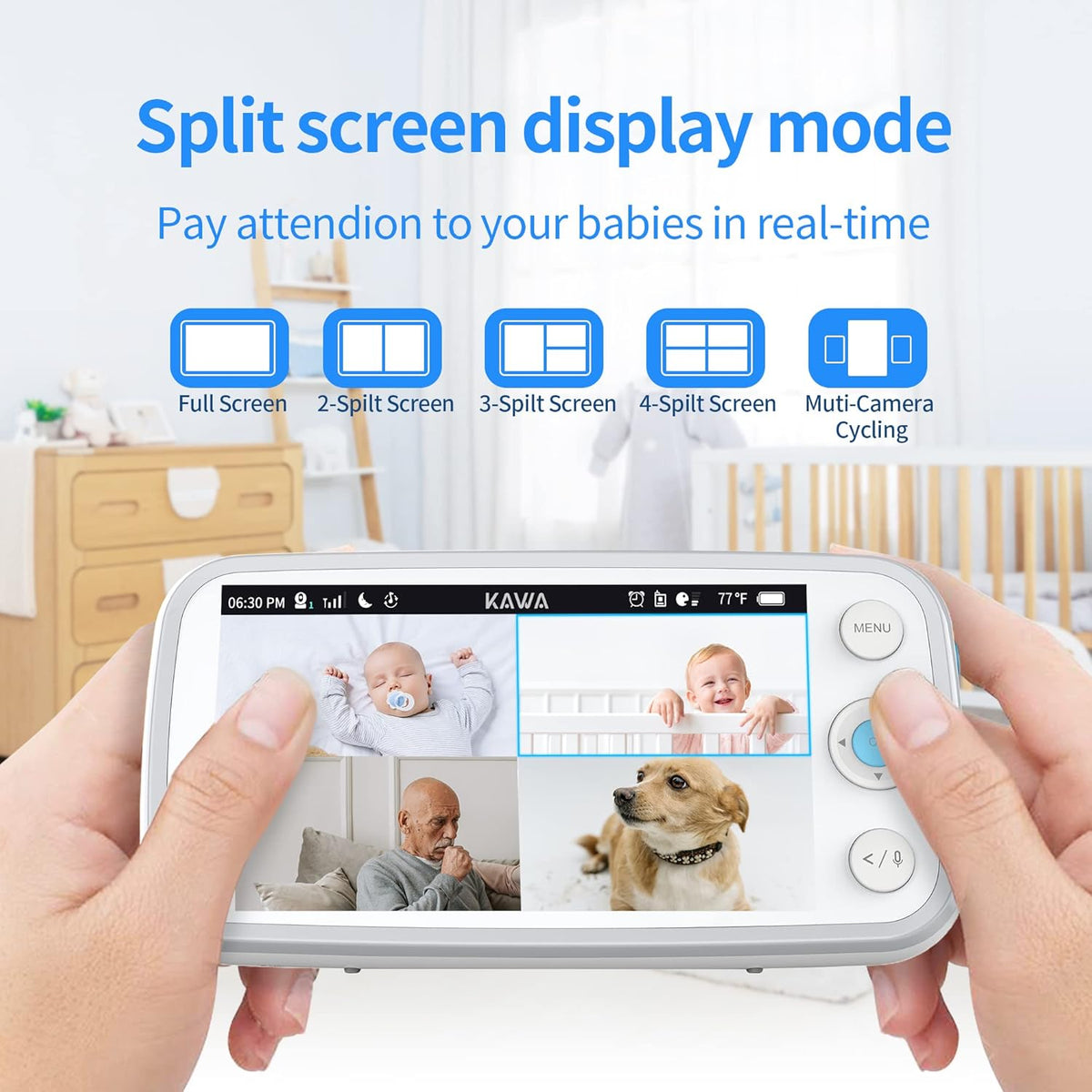 Baby Monitor with 2 Cameras and Audio X510