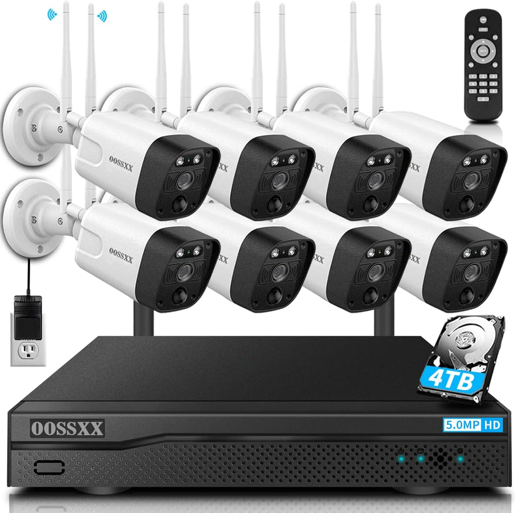 2K Wireless Security Camera System with 4TB HDD T6587
