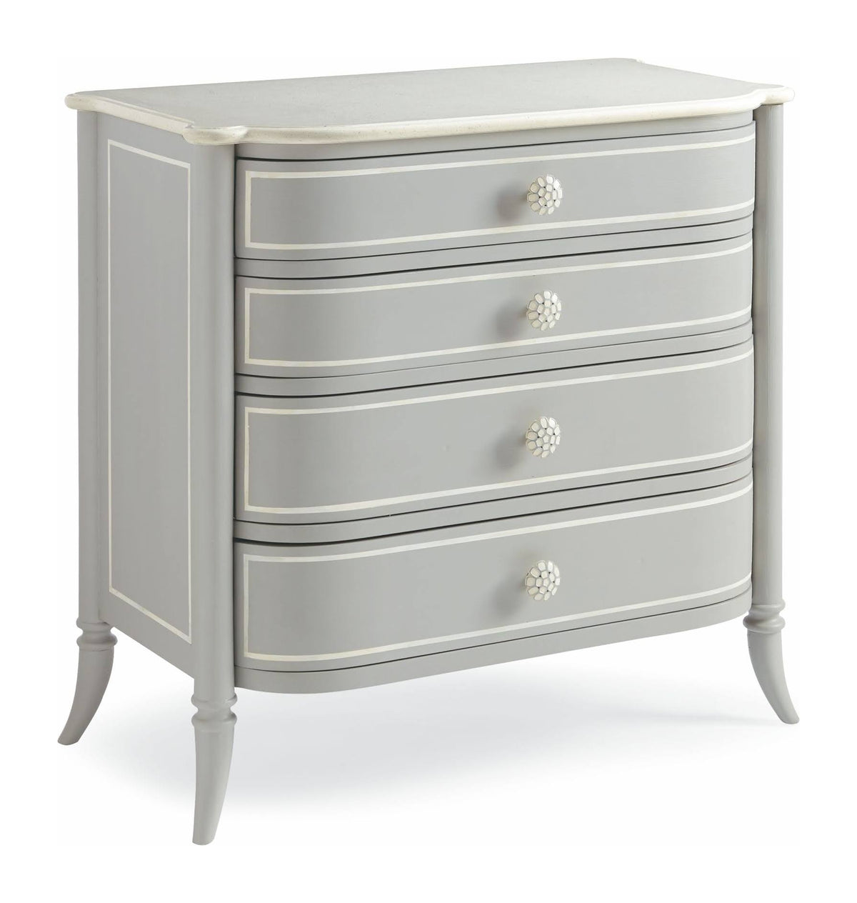 Gray Four Drawer Nightstand H8700