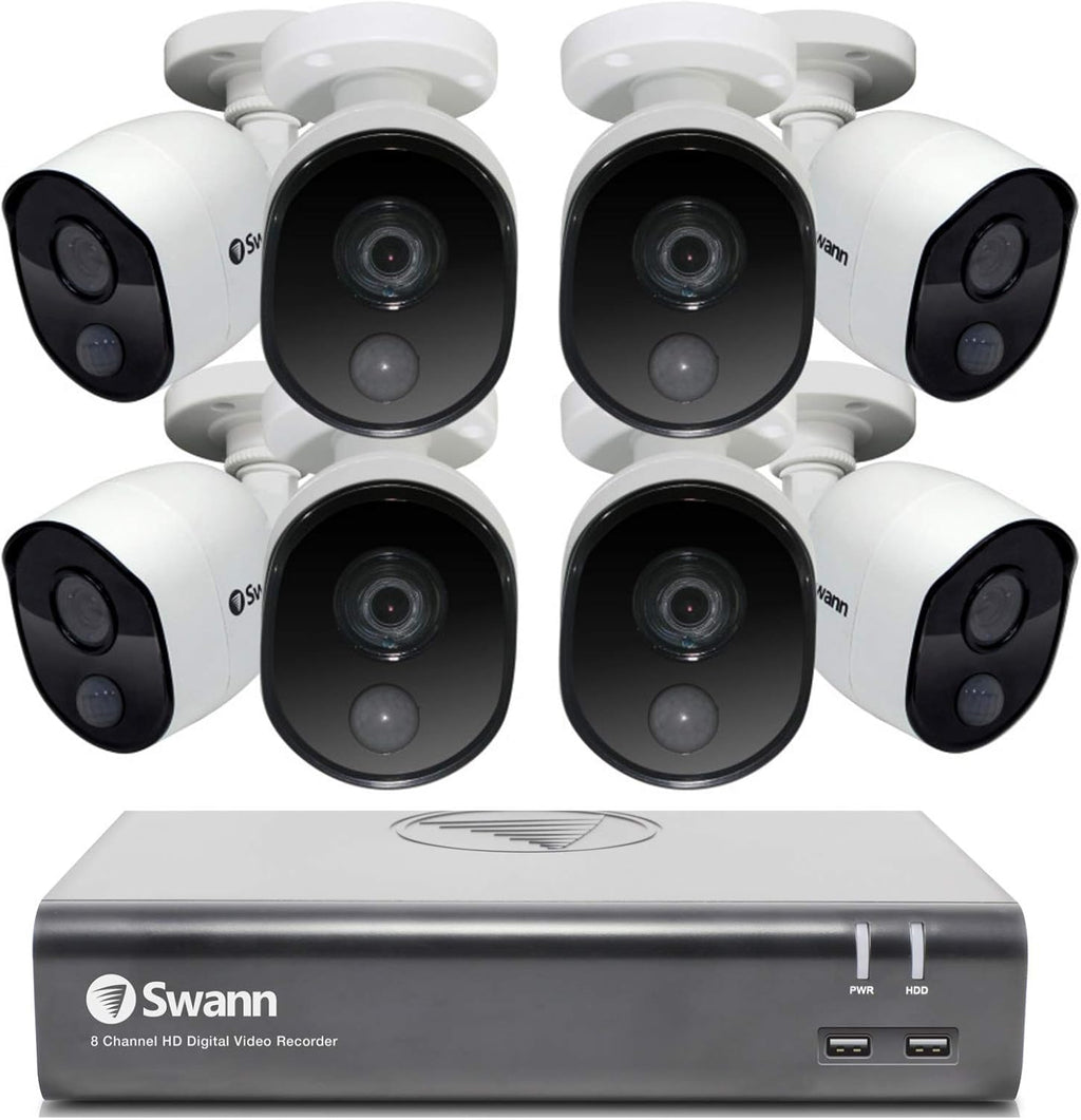 8 Channel 8 Bullet Camera 1080p HD DVR Indoor/Outdoor Wired CCTV System O2249