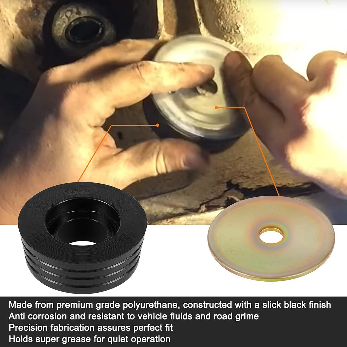 Black 62 Pcs Body Mount Bushing Kit V32261