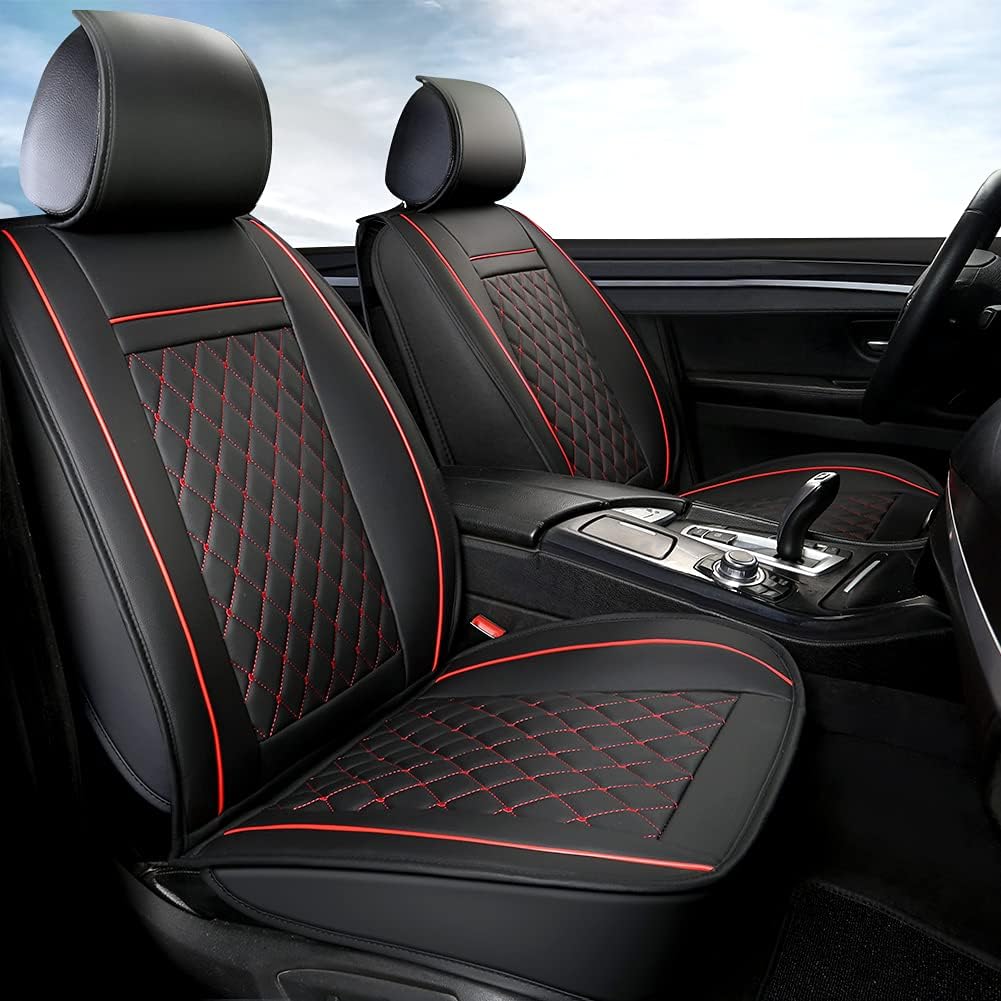 Black Red Car Seat Covers Full Set Q3272