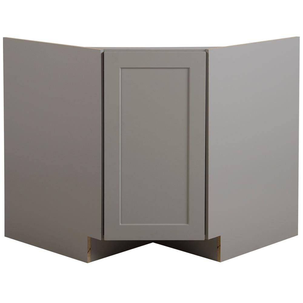 Gray Shaker Corner Sink Base Cabinet Q925