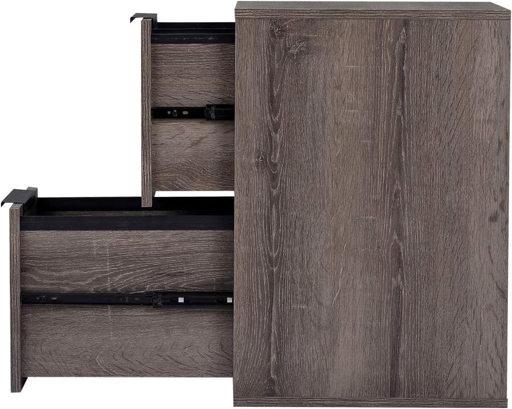 2 Drawer Walnut File Cabinet E4848