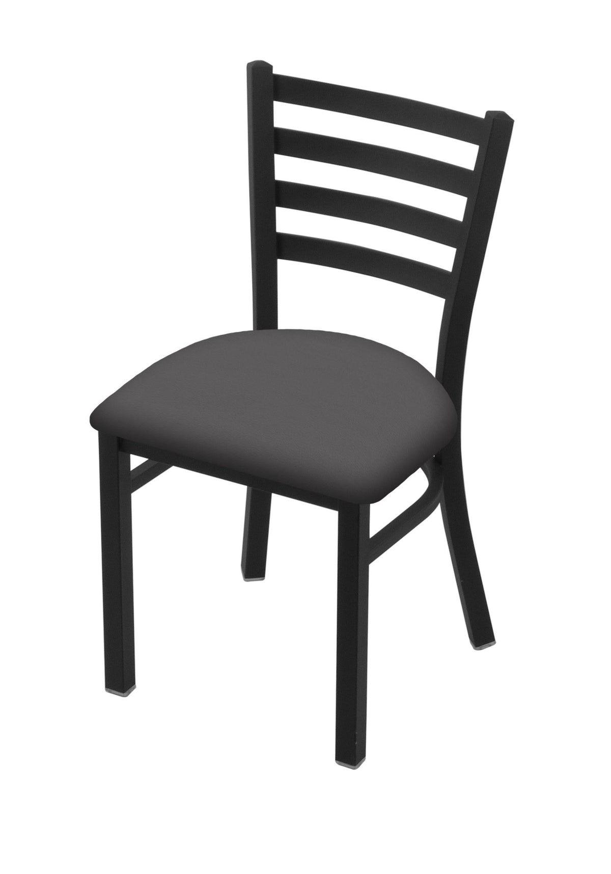Black Wrinkle Finish Chair with Saddle Seat D791