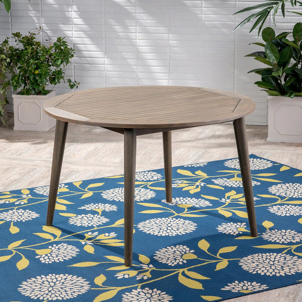 Acacia Wood Round Dining Table U612728