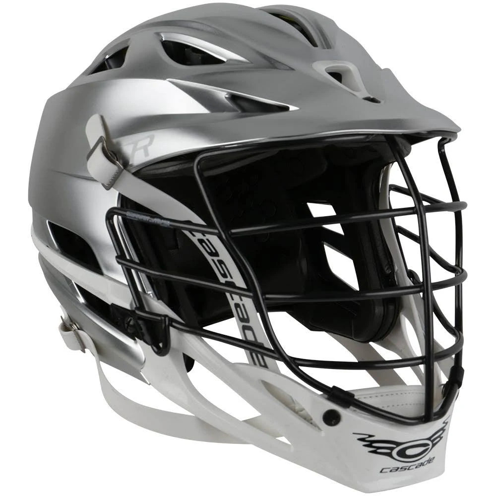 Lacrosse Helmet Black Cage in Silver J18652