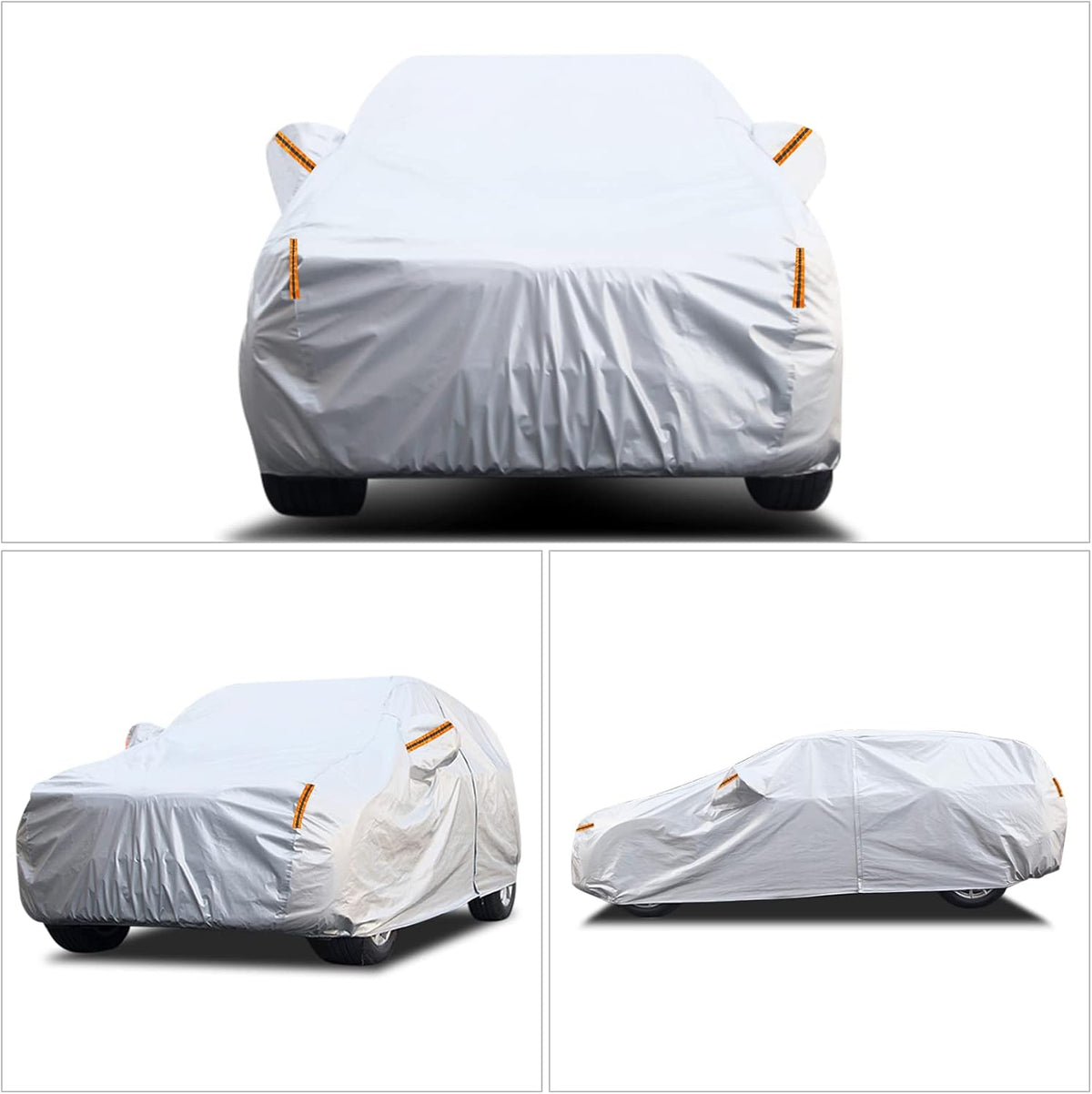 6 Layers Waterproof Car Cover with Zipper Lock Cable P1025