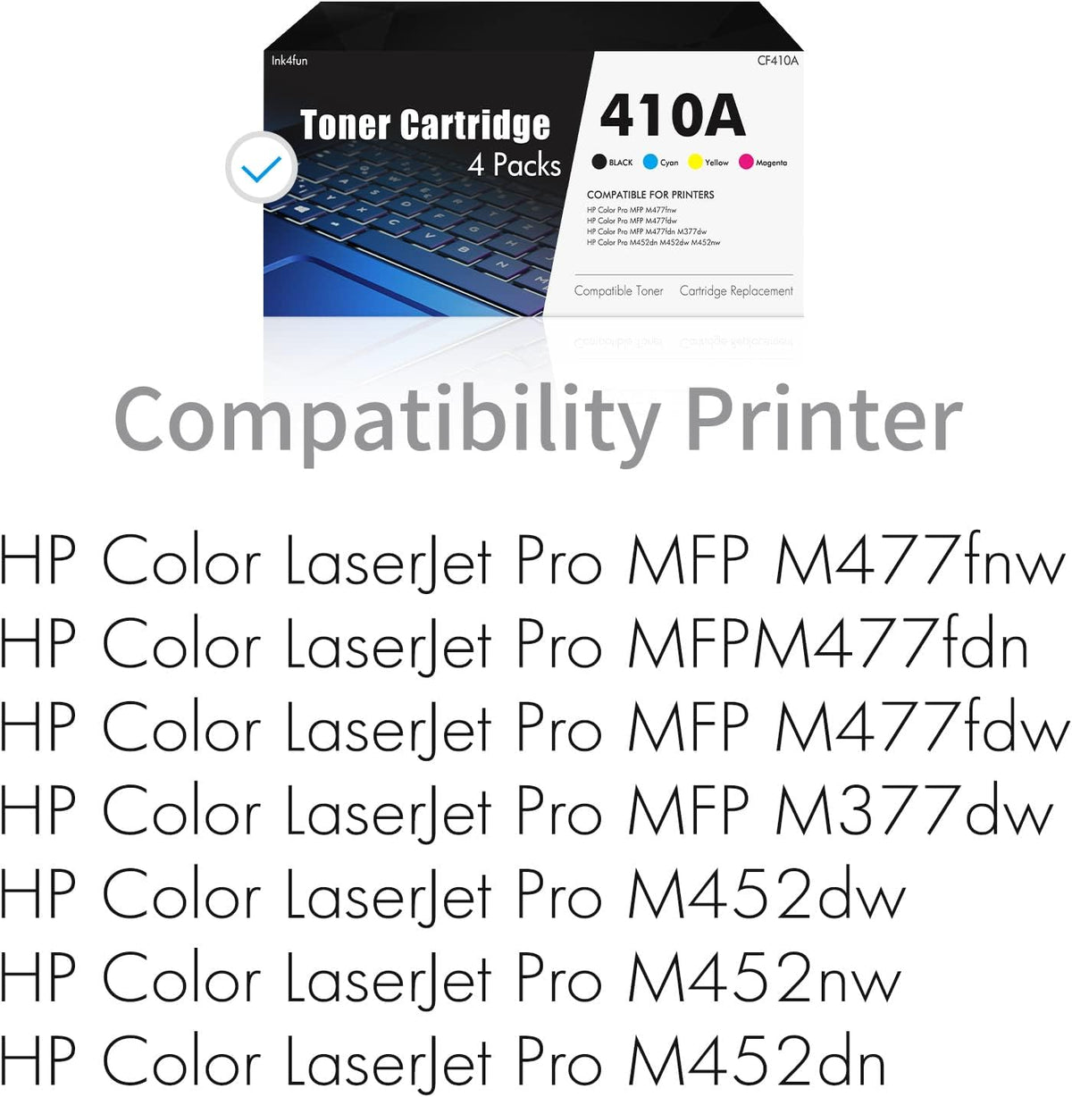 410A Toner Cartridge 4 Packs F9221