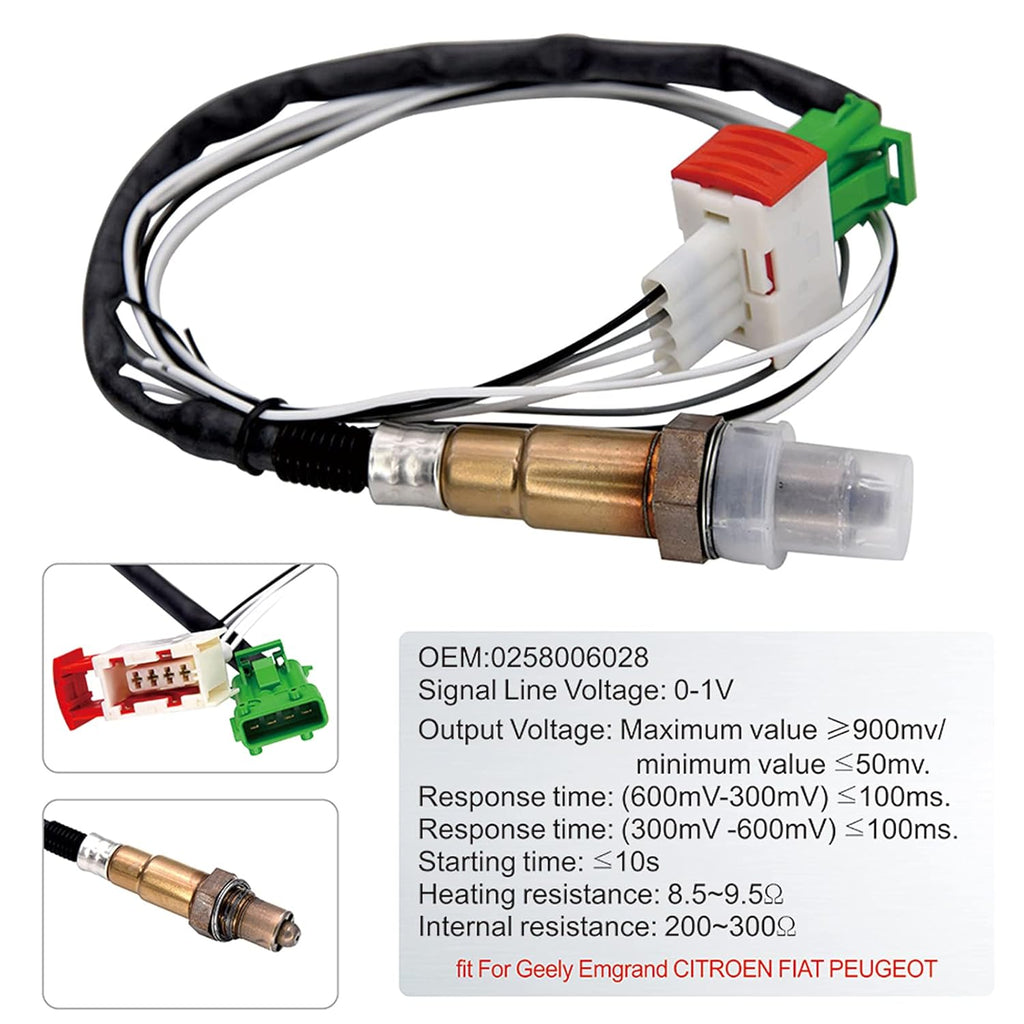2-1/16 52mm Air/Fuel Ratio Gauge with Narrowband O2 Oxygen Sensor Pack of 2 J3973