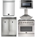 36 Inch Dual Fuel Range, Wall Mount Range Hood, Refrigerator, Microwave Drawer, Dishwasher T2908
