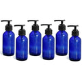 Cobalt Blue 4oz Glass Bottle with Pump Set of 6 J770